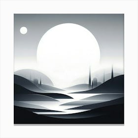 Landscape At Night Canvas Print