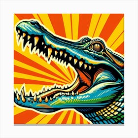 Alligator Head Canvas Print