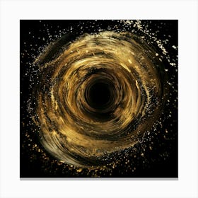 Black Hole With Gold Dust Canvas Print