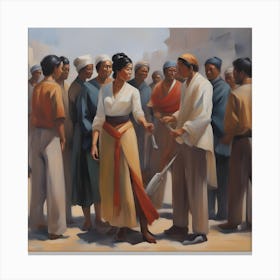 Woman And A Man Canvas Print