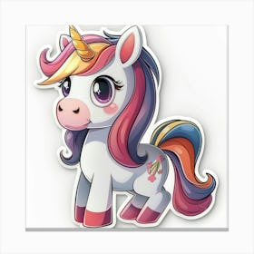 Unicorn Sticker 83 Canvas Print