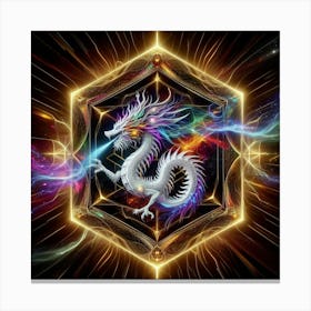 Dragon In A Cube Canvas Print