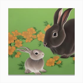 Rabbit and Kit Canvas Print