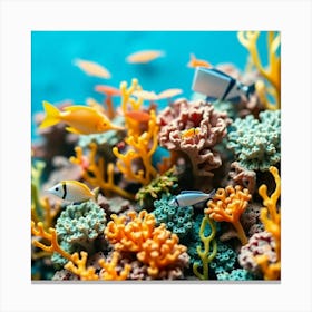 Coral Reef With Fishes35 Canvas Print