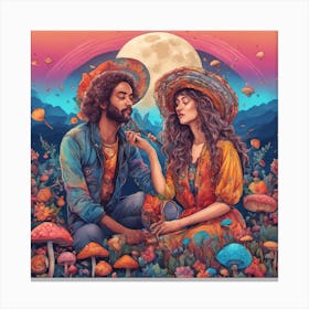 Psychedelic Love 1 Canvas Print