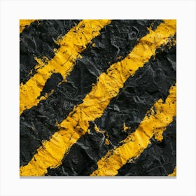 Black And Yellow Stripes Canvas Print