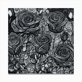 Black Roses 1 Canvas Print