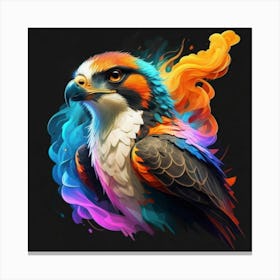 Colorful Hawk Canvas Print
