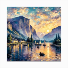 Yosemite At Sunset 1 Canvas Print