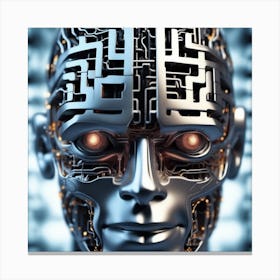 Cyborg Head 8 Canvas Print