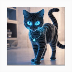 Cat With Glowing Eyes Canvas Print