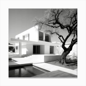 Black And White House Canvas Print