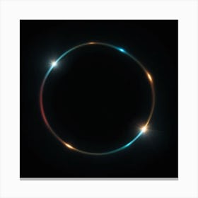 A Beautiful Lens Flare On Deep Black Background 3117935066 Canvas Print