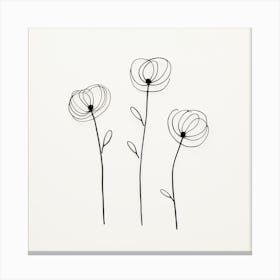 Wire Flowers 1 Canvas Print