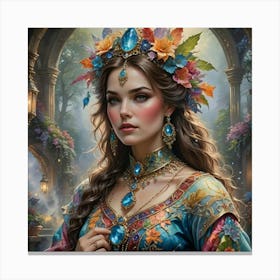 Portrait of a woman Canvas Print