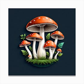 Mushroom Illustration 1 Canvas Print