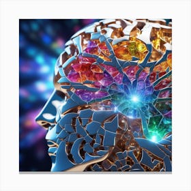 Fractal Brain Canvas Print