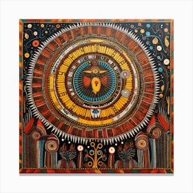 Aztec Sun Canvas Print