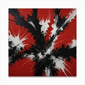 Abstract Black And Red Painting Canvas Print