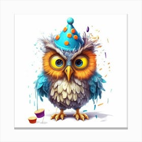 Birthday Owl 1 Canvas Print