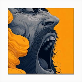 Screaming Man Canvas Print