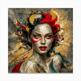 Woman With Red Hair Canvas Print