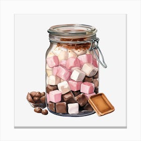 Jar Of Marshmallows 5 Canvas Print