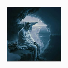 Jesus In The Cave Canvas Print