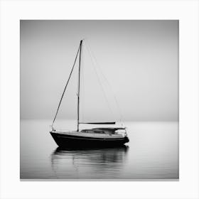 Sailboat In The Fog Canvas Print