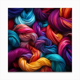 Colorful Yarn Background 8 Canvas Print