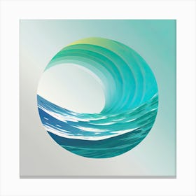Tsunami Tidal Wave Wave Minimalist Ocean Sea 2 Canvas Print
