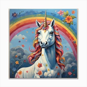 Unicorn Rainbow Canvas Print