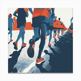 Marathon Runners 1 Canvas Print