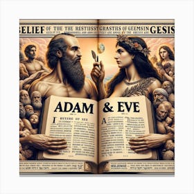 Adam And Eve 6 Canvas Print