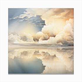 Clouds And Reflections 1 Canvas Print