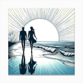 Creative Love And Relationship Illustration 114 Canvas Print