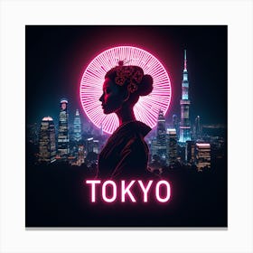 Tokyo Neon Cityscape Canvas Print