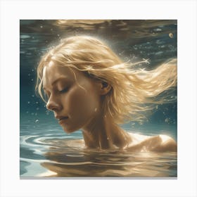 Into The Water (Blonde) Art Print (1) Canvas Print