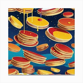 Flying pancakes Canvas Print