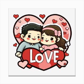 Love Sticker 1 Canvas Print