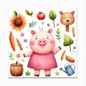 Peppa Pig 1 Canvas Print