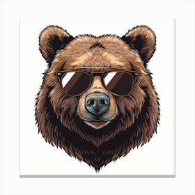 Bear In Sunglasses 9 Canvas Print