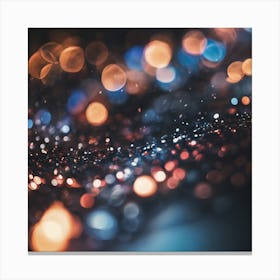 Abstract Light And Water on Glass  Canvas Print