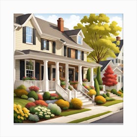 House On A Street Canvas Print