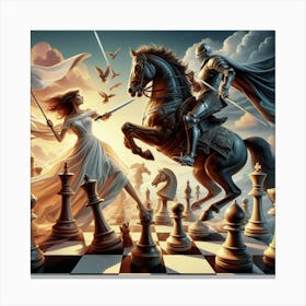 Chess Knights2 Canvas Print