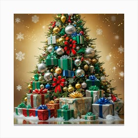 Leonardo Phoenix 10 A Majestic Christmas Tree Stands Tall Ador 1 Canvas Print