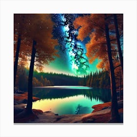 Aurora Night Sky Canvas Print