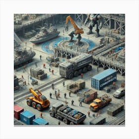 A Detailed Depiction Of The Logistics And Support Canvas Print