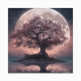 Full Moon Tree Canvas Print