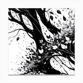 Black And White Tree 4 Canvas Print